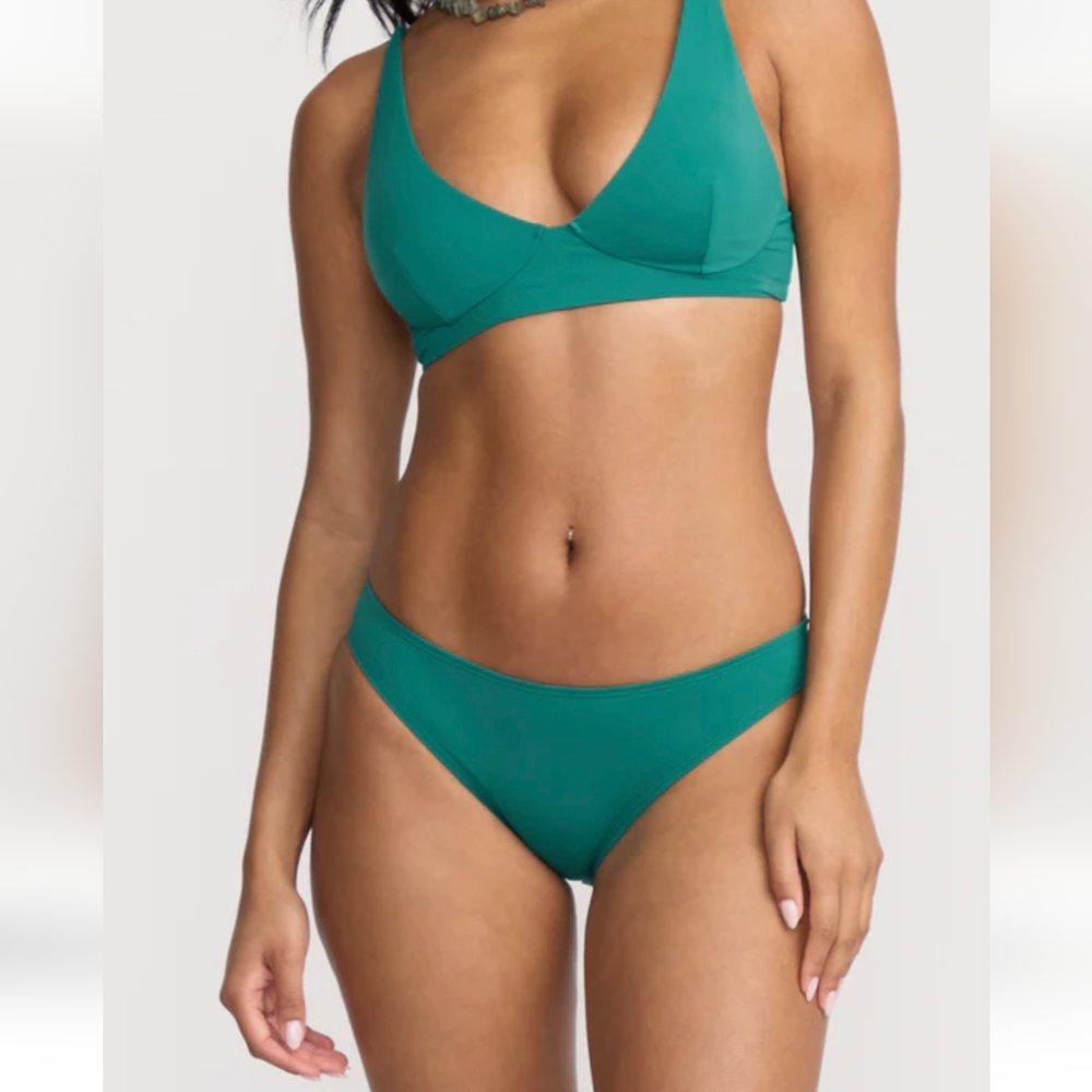 NWT Sol Searcher Lowrider Bikini Bottom Evergreen Size XL